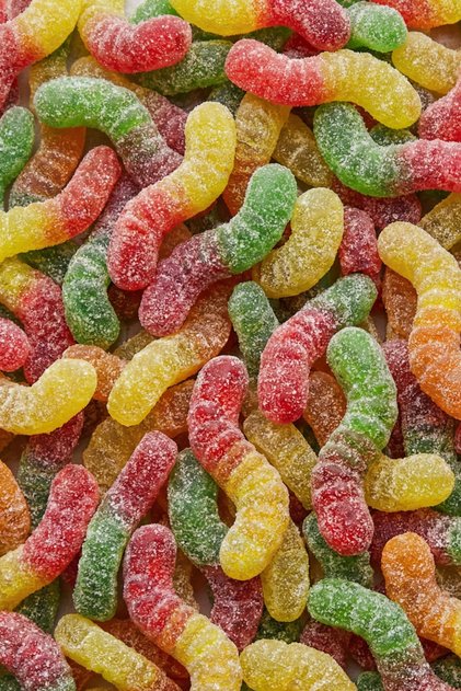 Jelly Ekşi Solucanlar / Sour Worms 1000G