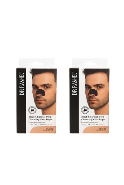 DR RASHEL OFFER PACK OF BLACK CHARCOAL DEEP CLEANSING NOSE STRIPS FOR MEN (2 PACK)