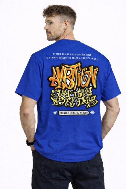Basic T-Shirt with Front and Back Text Detail