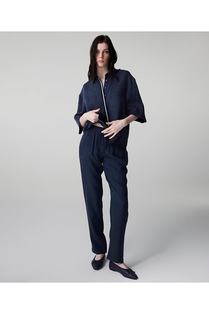 Belden bağlamalı carrot fit pantolon
