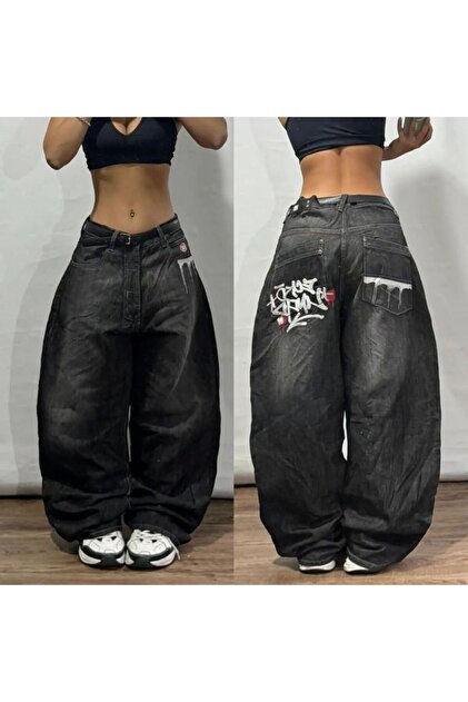 Köstebek Hip-Hop Grafiti Yıkamalı Baggy Pantolon - Fiyatı, Yorumları