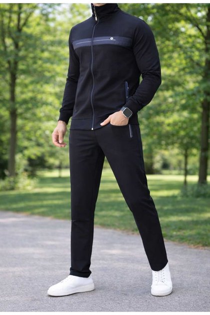 Relaxed Prime 2-Piece Tracksuit Set, Navy
