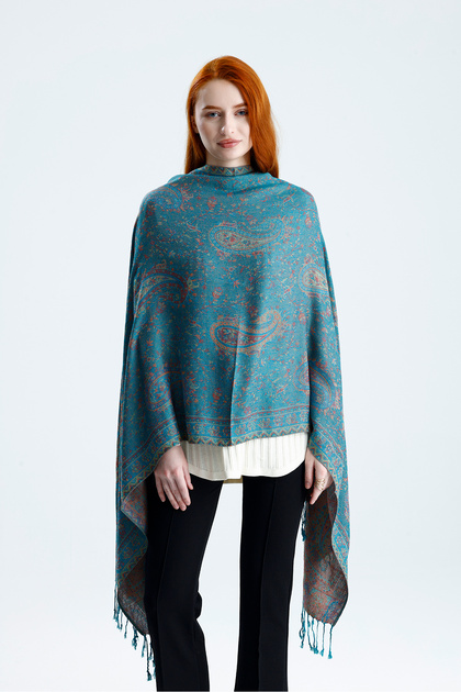 Cashmere Collection Shoulder Shawl - Double-Sided Woven Cashmere Shoulder Shawl