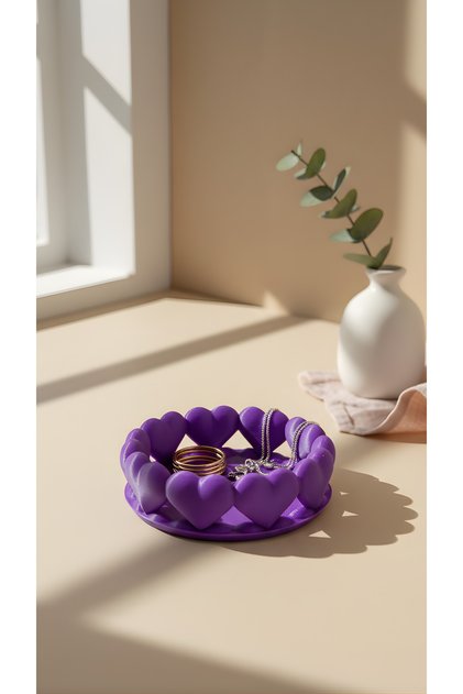3D Heart Jewelry Organizer | Decorative Desk Organizer | Valentine's Day Mini Gift