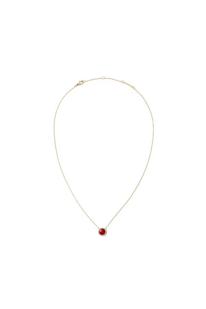 Audrey Necklace Red Agathe Gold