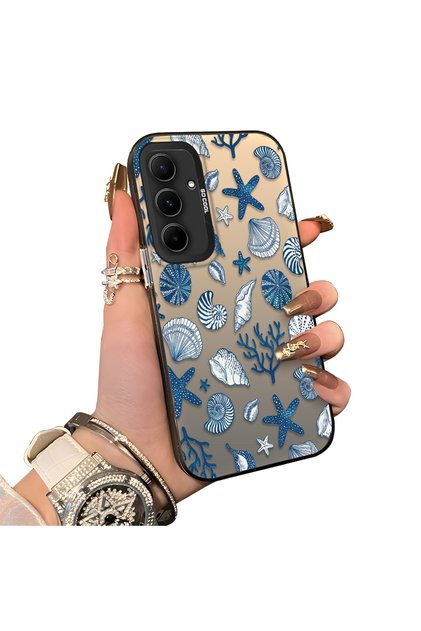 Samsung Galaxy A55 Compatible Hard Acrylic Back Silicone Edge Lens Protection Stylish Print Case