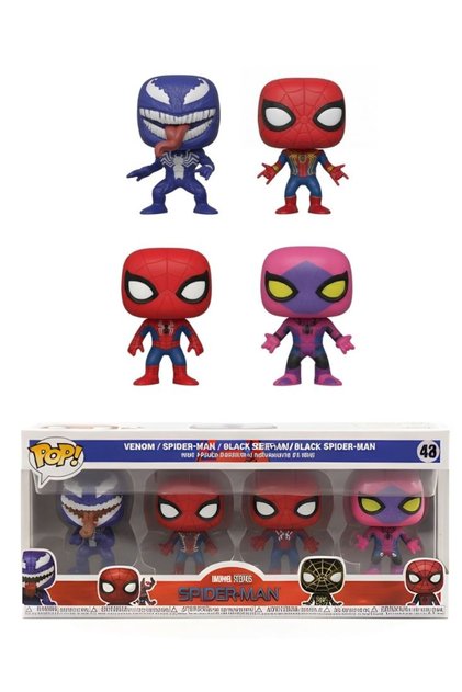 Pop Head Marvel Mini Figures Set Venom Spider Man