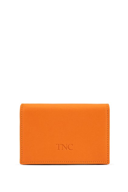 Men's Genuine Leather Orange Card Holder