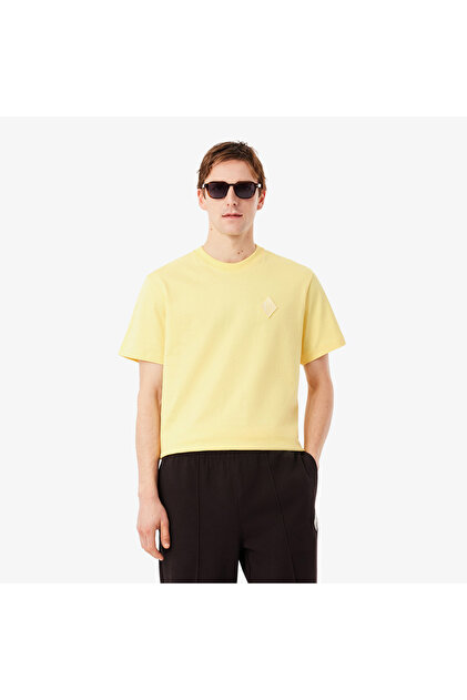 LACOSTE 半袖Tシャツ イエロー Lacoste Erkek Classic Fit Bisiklet Yaka Sarı T-Shirt - Fiyatı