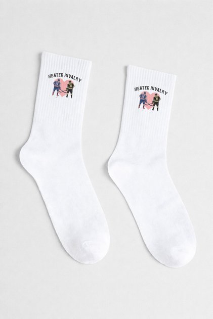 Ilya Rozanov Shane Hollander Heated Rivalry White Cotton Tennis College Socks