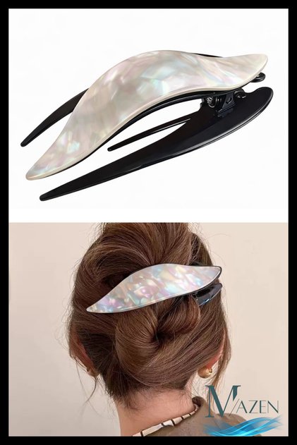 Sparkling Pearlescent Vip French Bone Buckle | Hair Accessory - Custom Production