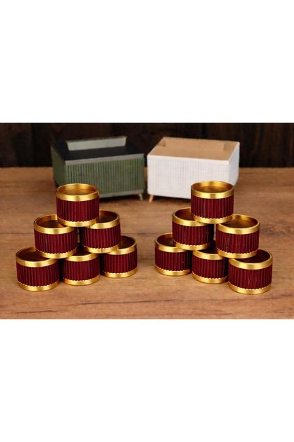 6-Piece Gold Detailed Decorative Napkin Holder | Modern & Stylish Tabletop Napkin Holder