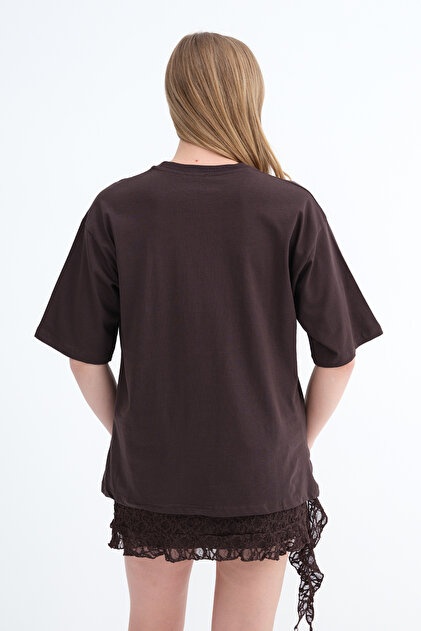 Addax Bisiklet Yaka Taşlı T-shirt P9011 - Fiyatı, Yorumları