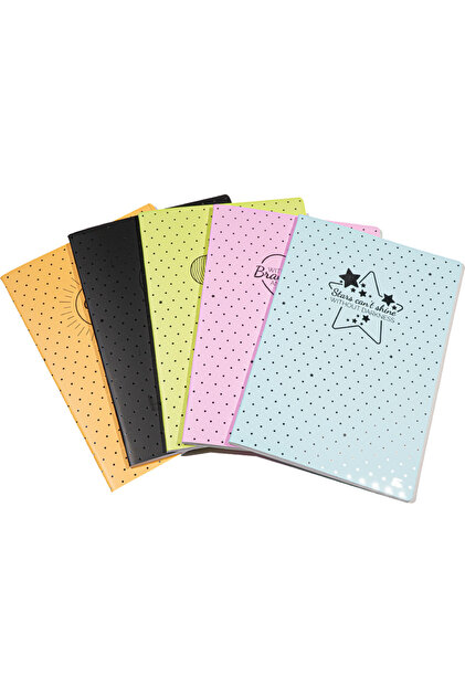 Caiet A5, 48 file, 80gsm, coperta carton 300gsm, design dots - dictando