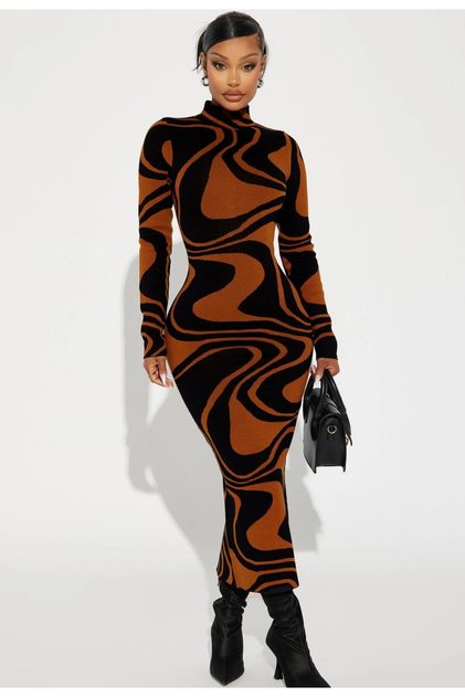 Fashion Nova Azaria Sweater Midi Dress