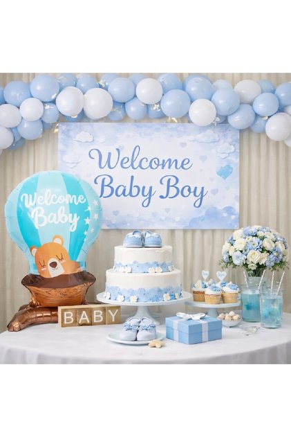 Baby Boy Baby Shower Concept Brandali Set Full Set Luxury Set Newborn Party Set Decoration