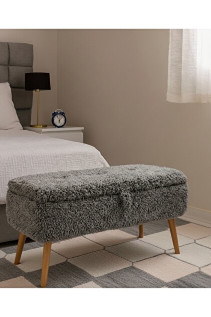 Yatak önü Sandıklı puf, ve giyinme odası, puf Bench, yatak ucu, peluş kumaş puf sandıklı