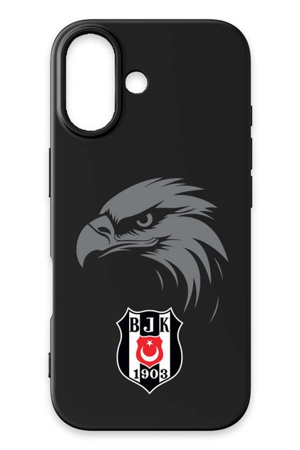 iPhone 16 Compatible Eagle Emblem Black Silicone Licensed Phone Case