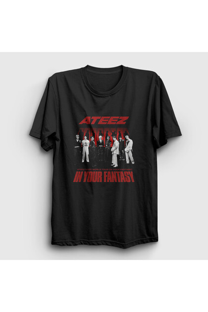 Presmono Unisex Siyah In Your Fantasy K-Pop Ateez T-Shirt 597570tt