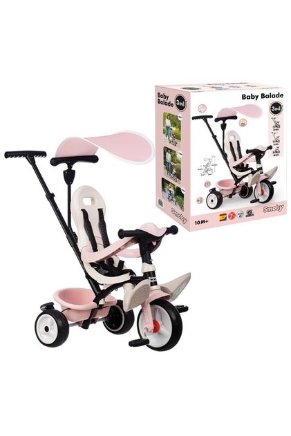 3 Tekerlekli Çocuk Bisikleti 3'ü1 Arada Set - Pembe 741404