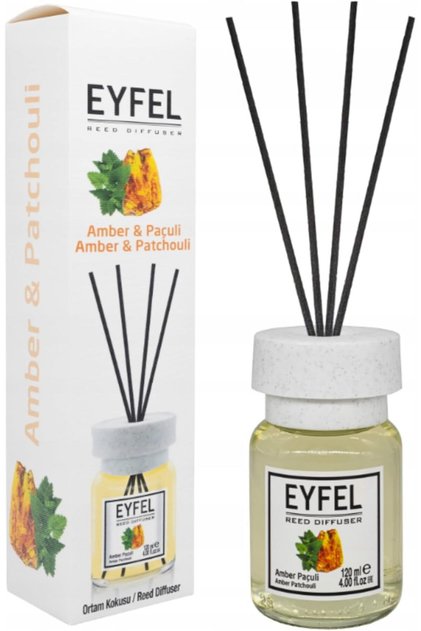Amber & Patchouli Smoked Resin Scented Room Reed Diffuser (120ml)