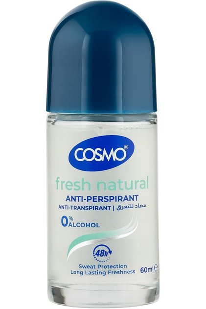 Fresh Natural Active Zinc Long-Lasting Freshness Deodorant Roll-On (60ml)