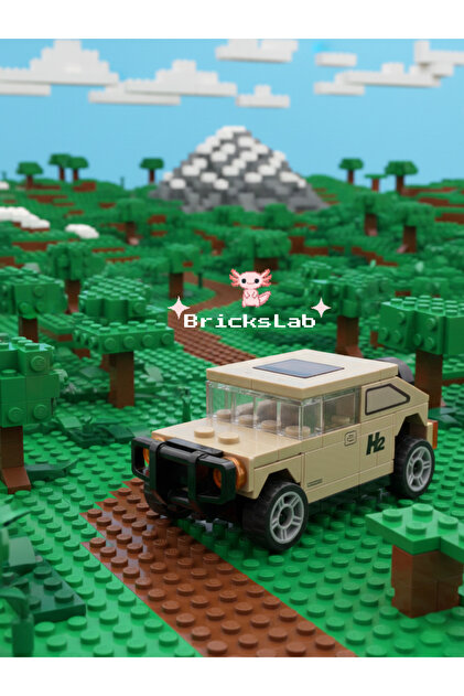 Bricks Mini Lego Çek-Bırak SUV Araba Yapım Seti – Speed 9140-1 Bej