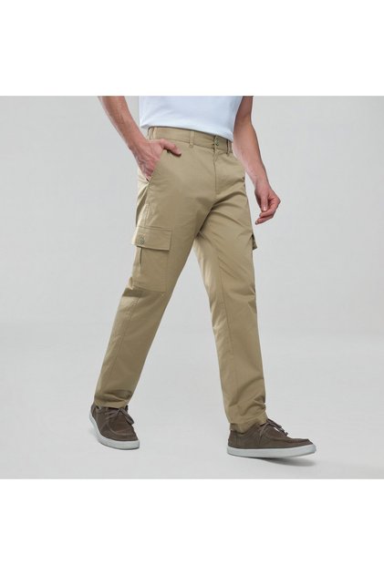 Men's Twill Relaxed Taper Elastic Waist Khaki Pant