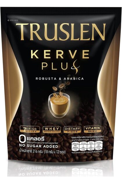 Kerve Plus – Zero Sugar Instant Coffee with Robusta & Arabica, Whey Isolate & Fiber | 12 S