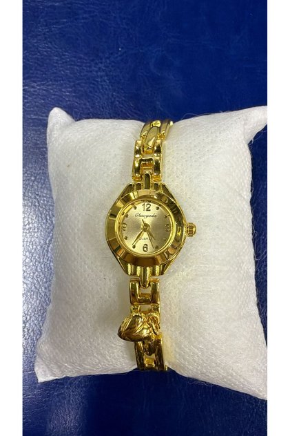 Spectrum Premium Heart Detailed Metal Cord Mini Minimal Women Wrist Watch