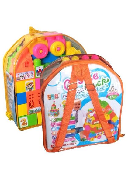 Kids Building Blocks Backpack Set