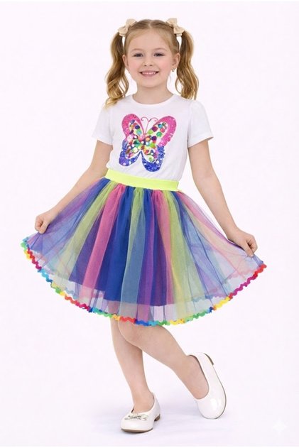 April 23 October 29 Show Outfit Girls Tutu Skirt Set Noblestore