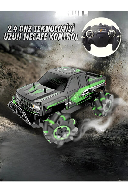 craftivio Tornado Uzaktan Kumandalı Işıklı Drift Arabası 4x4