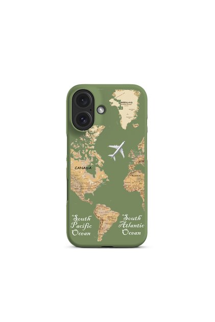 iPhone 16 Compatible World Map Patterned Launch Premium Phone Case