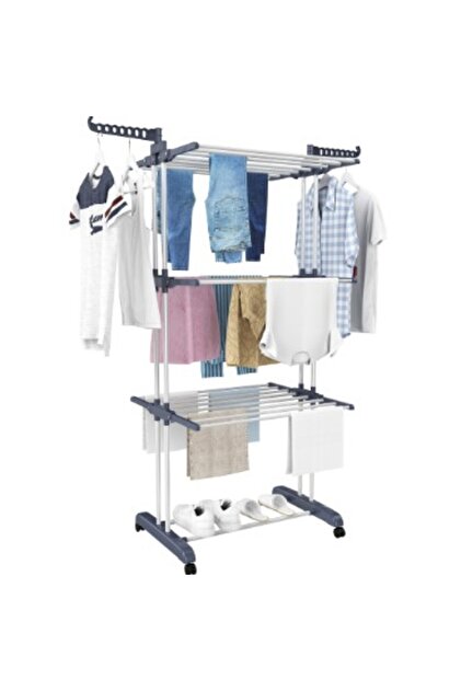 3-Layer Hanging Clothes Drying Rack | Space-Saving Clothing Stand for Indoor & Outdoor Use