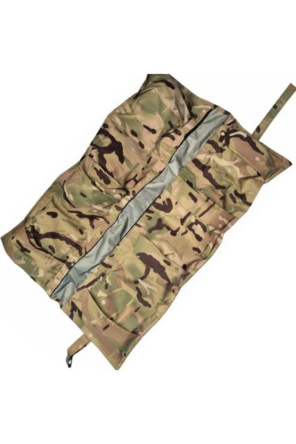 Sac pentru Alerta Militar, 45x65 cm, 7 Buzunare, Camuflaj Multicam, Inchidere cu Velcro