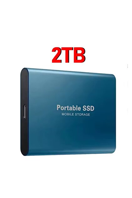 Hard disk extern SSD 2TB , Aluminiu, TB51, Portabil, USB 3.1 , Albastru
