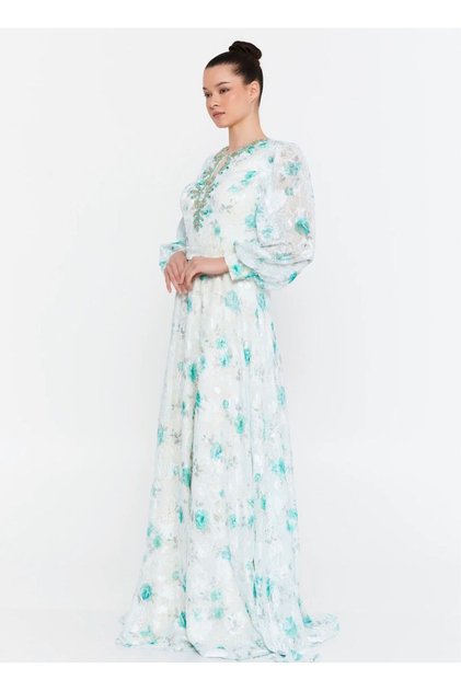 Vefastyle- See-line, rochie de seara cu broderie