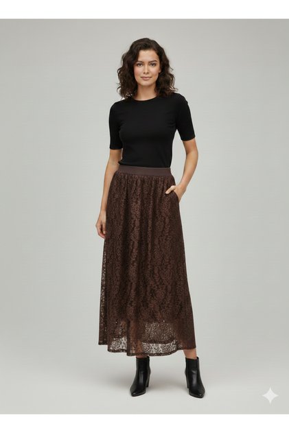 Midi Length Skirt Lace Skirt 70220