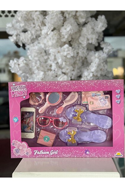 Pretty Pinky terlik aksesuar ve güzellik seti10 parça 43x29cm