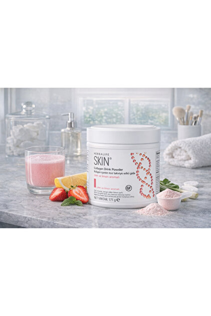 Herbalife Skin Collagen Drink Çilek Limon Aromalı 171g Kolajen Toz