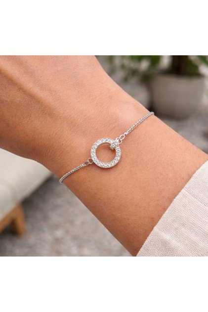 Minimalist, Adjustable Bracelet with Zircon Detail