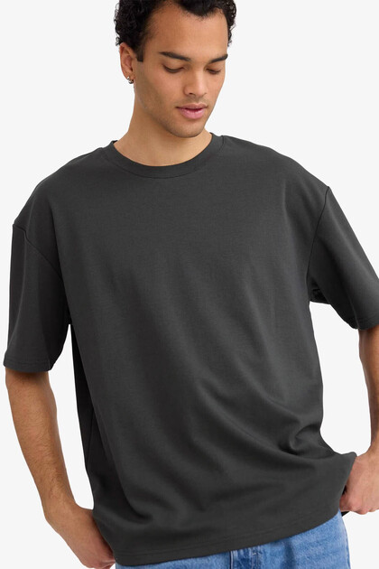 Defacto Oversize Antrasit Erkek T-Shirt X3926AZ/AR221 - Fiyatı