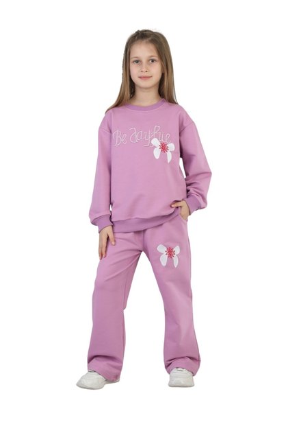 Girl's School Daily Wear Embroidered Two-Thread Top and Bottom Two-Piece Set Klbktkm0002