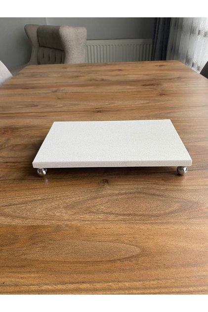 Ayaklı Mermer Sunumluk ve Yağdanlık Altlığı – 25x15 cm Dikdörtgen Mermer Tepsi