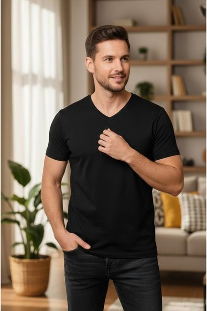 Men's 100% Mercerized Cotton V-Neck Undershirt