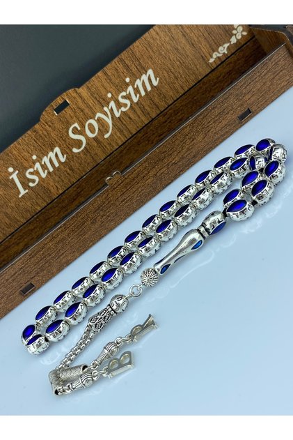 Mineli Metal Tesbih Kişiye Özel Harfli Püskül Hediyelik Tesbih