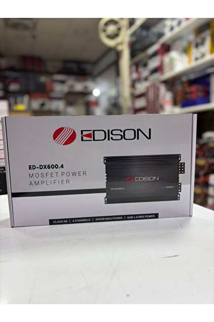 Edison Ed-dx600.4 4ohm 4x60 Rms 2ohm 4x90rms 3000 Watt 4 Kanal Oto