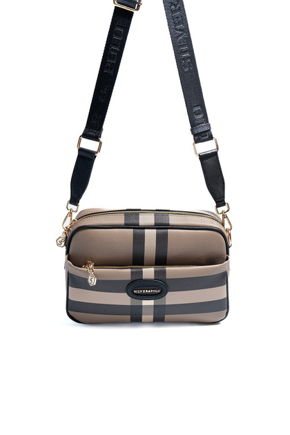 Coffee - Black Plaid Women's Crossbody Bag Sp1267