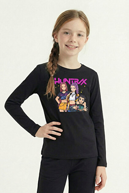 Printed Girl's Long Sleeve T-Shirt B22